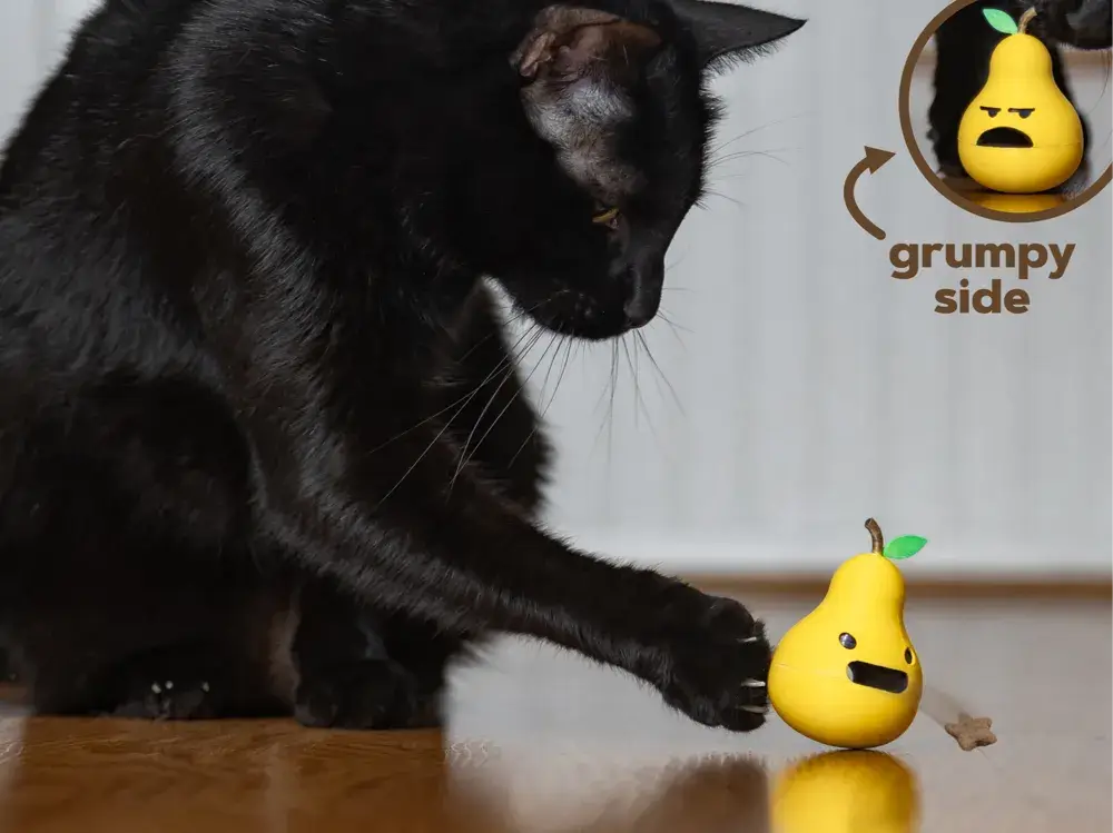 Brinquedo berinjela no chão